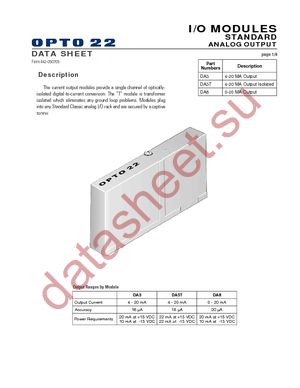 DA3T datasheet  